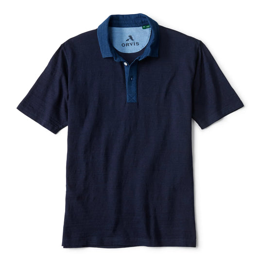 Angler's Indigo Colorblock Polo - Orvis Smart Buy