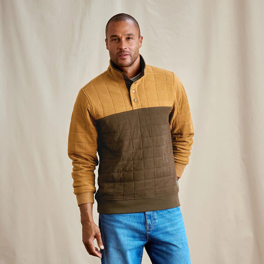 Men's Battenkill Colorblock Quilted 1/4-Snap Sweatshirt - Orvis Premium