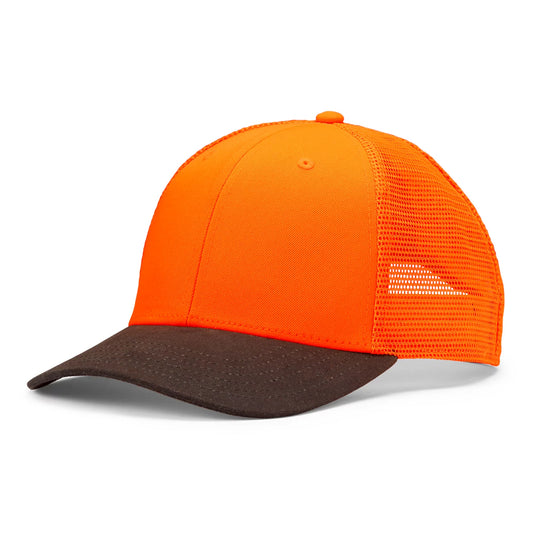 Blaze Orange Waxed Brim Mesh Cap - Orvis Quality