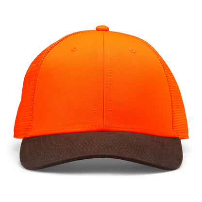 Blaze Orange Waxed Brim Mesh Cap - Orvis Quality
