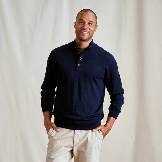 Merino Button Mockneck Sweater - Orvis Smart Buy