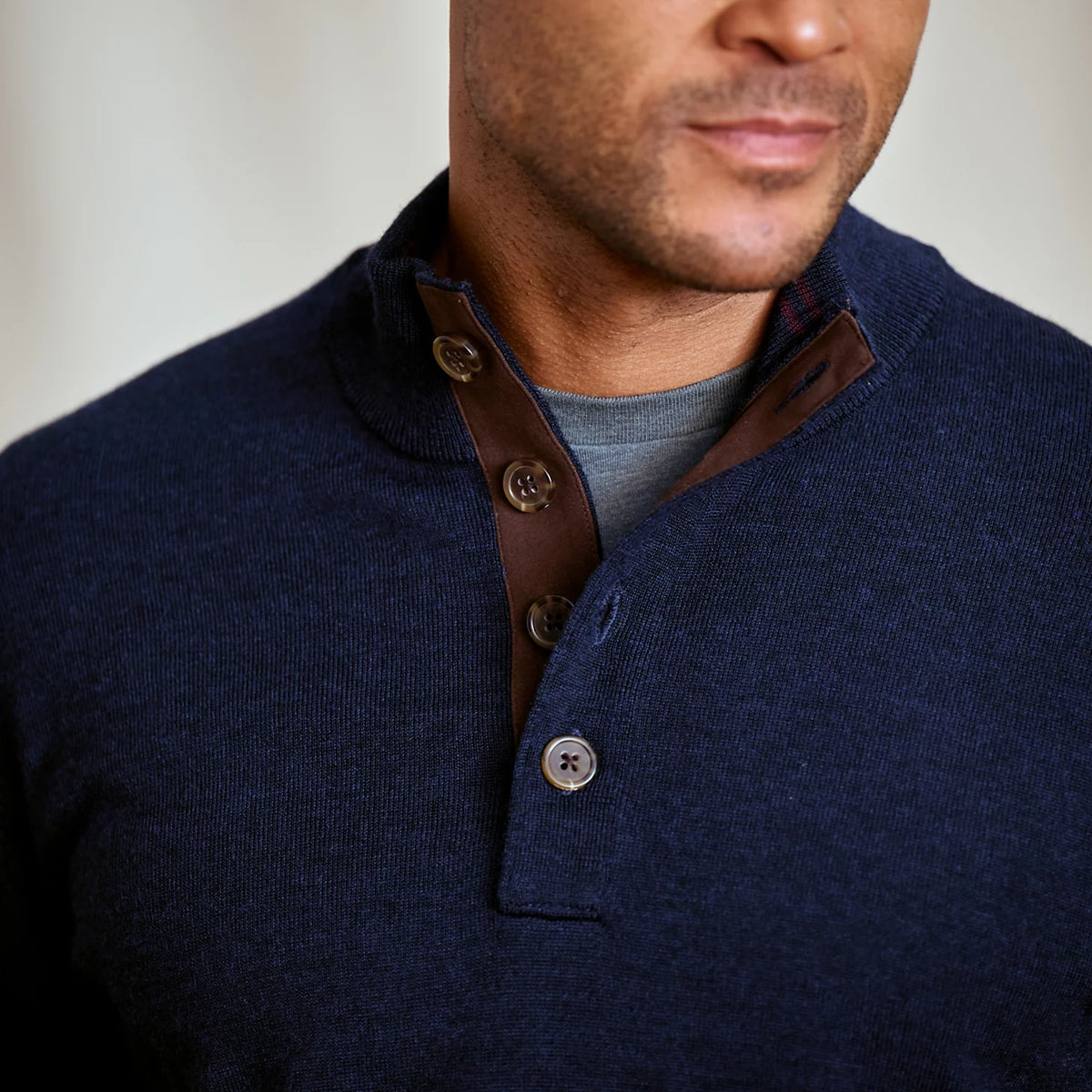 Merino Button Mockneck Sweater - Orvis Smart Buy