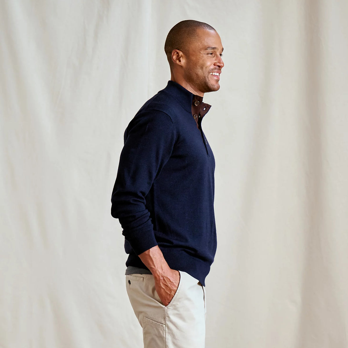 Merino Button Mockneck Sweater - Orvis Smart Buy