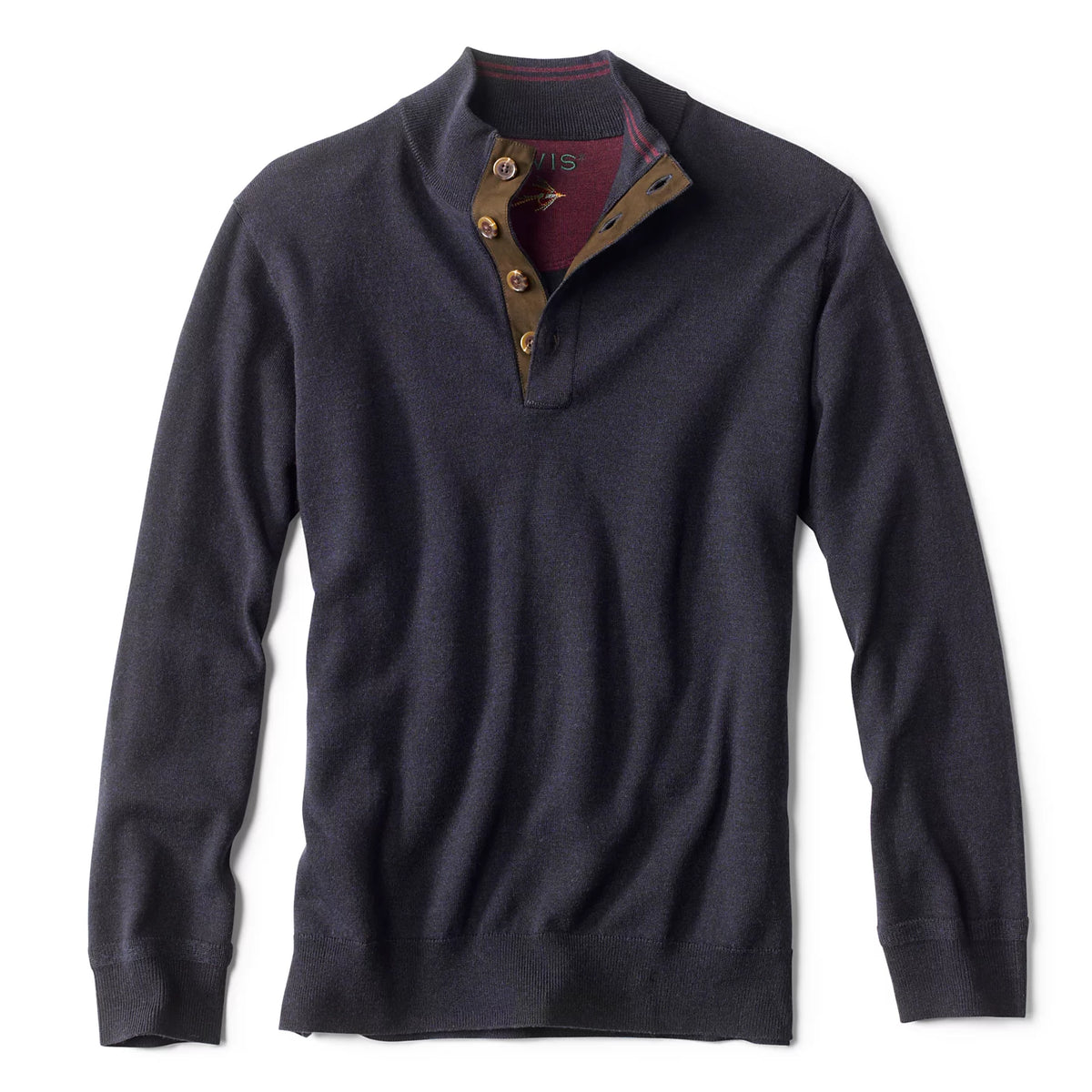 Merino Button Mockneck Sweater - Orvis Smart Buy