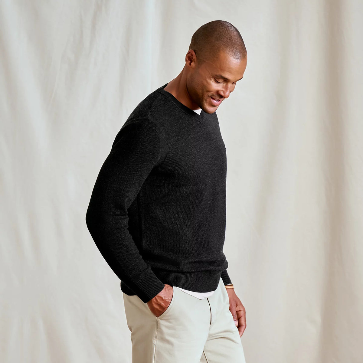 Merino Piqué V-Neck Sweater - Orvis Great Value