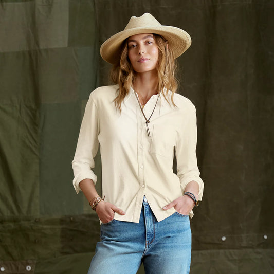 Women's Bromley Knit Button-Down Long-Sleeve Shirt - Orvis Signature