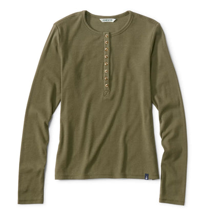 Ribbed Henley Long-Sleeve Tee - Orvis Value
