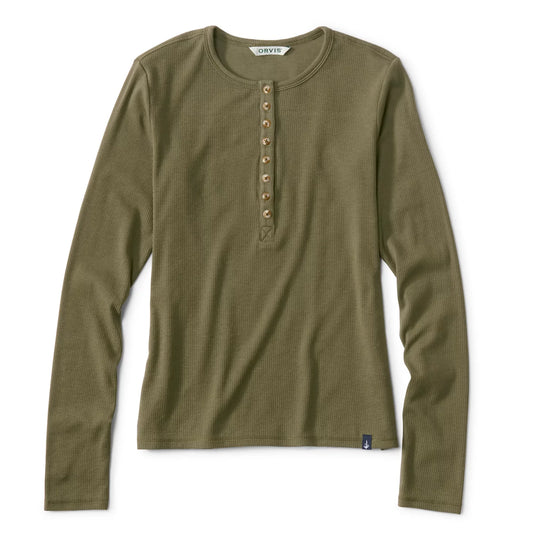 Ribbed Henley Long-Sleeve Tee - Orvis Value