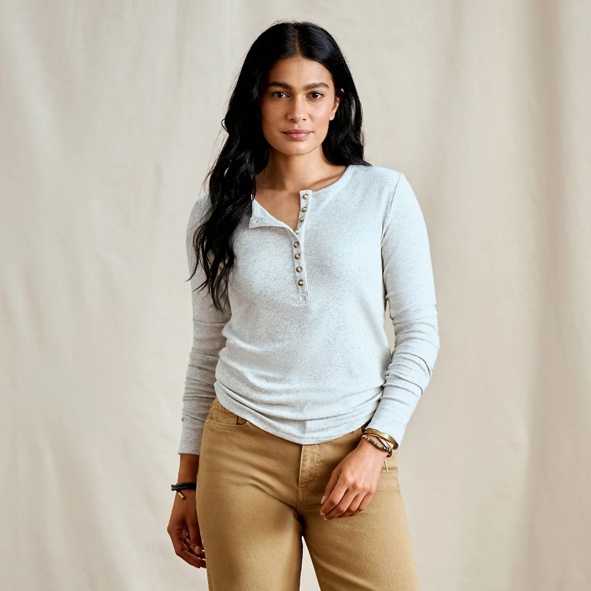 Ribbed Henley Long-Sleeve Tee - Orvis Value