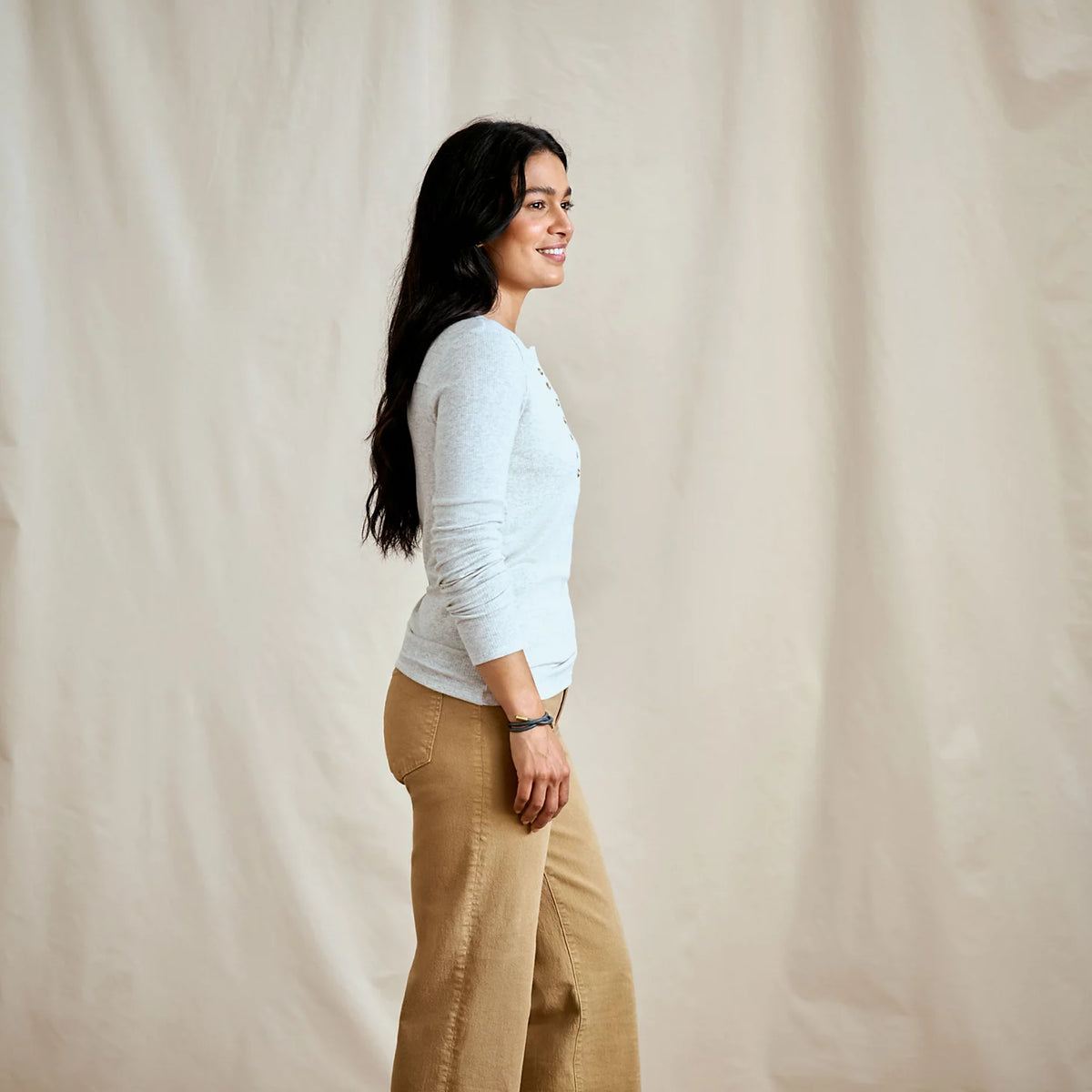 Ribbed Henley Long-Sleeve Tee - Orvis Value