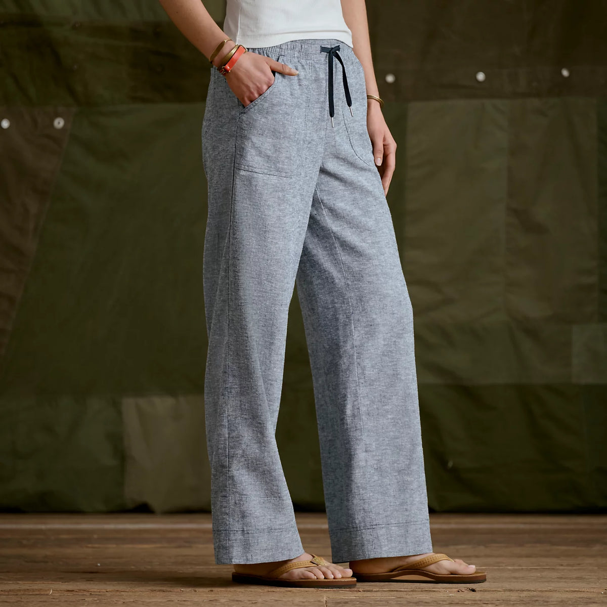 Explorer Performance Linen Wide-Leg Pants - Orvis Signature