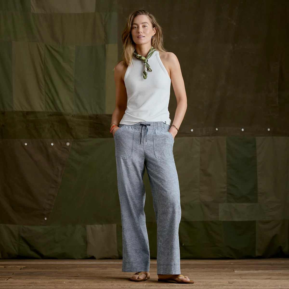 Explorer Performance Linen Wide-Leg Pants - Orvis Signature