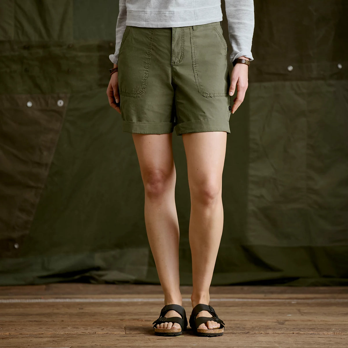 Women's 1856 Stretch Poplin 9" Utility Shorts - Orvis Classic
