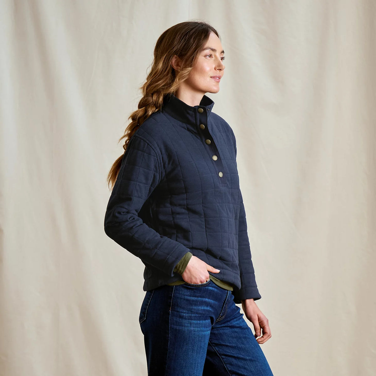 Women's Battenkill Quilted 1/2-Snap Sweatshirt - Orvis Everyday