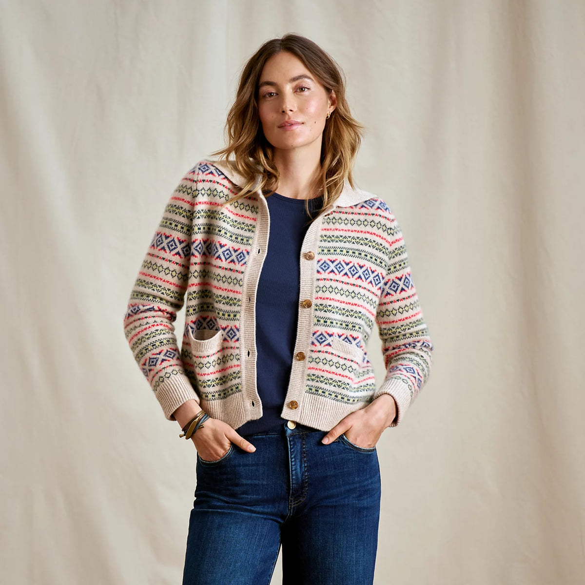 Fair Isle Patterned Brushed Cashmere Cardigan - Orvis Trending