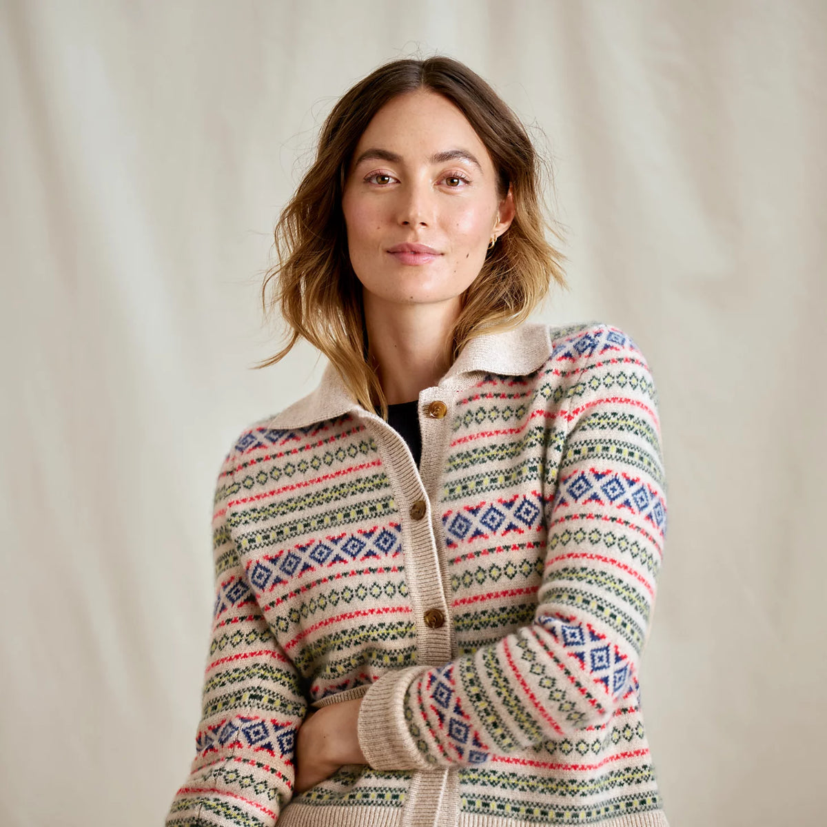 Fair Isle Patterned Brushed Cashmere Cardigan - Orvis Trending