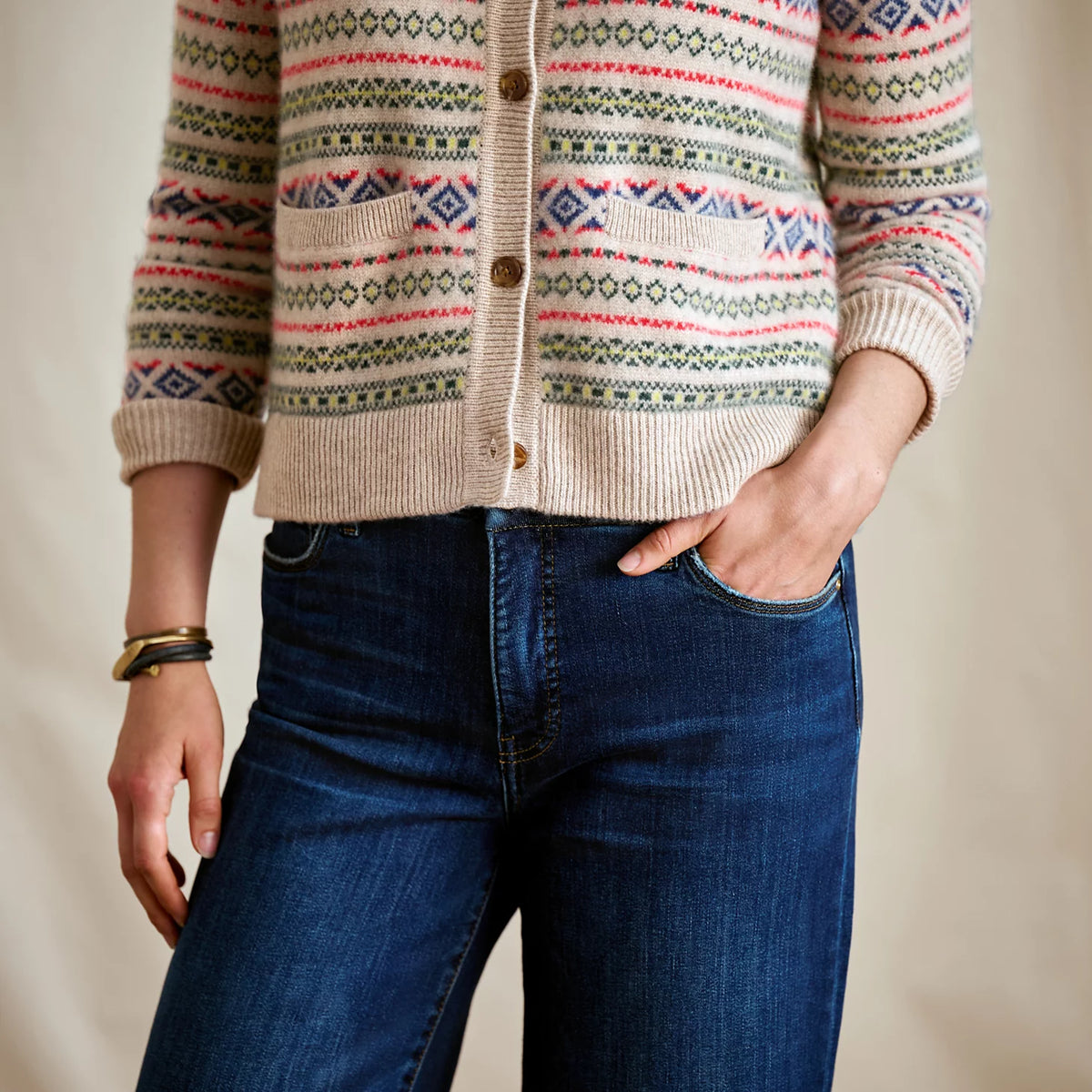 Fair Isle Patterned Brushed Cashmere Cardigan - Orvis Trending