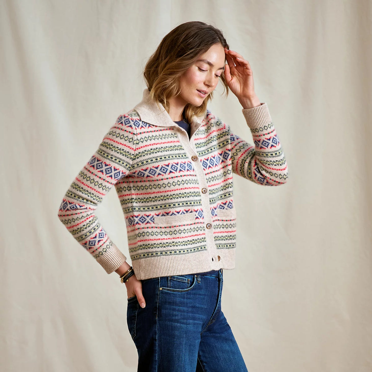 Fair Isle Patterned Brushed Cashmere Cardigan - Orvis Trending