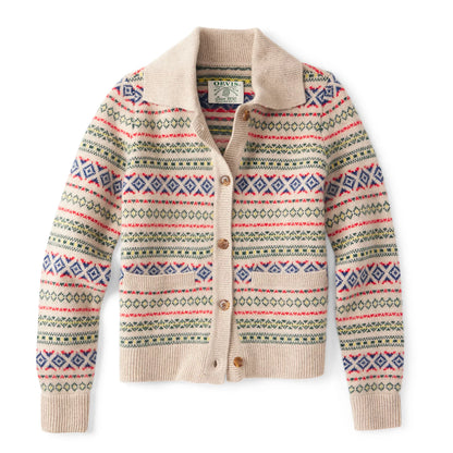 Fair Isle Patterned Brushed Cashmere Cardigan - Orvis Trending