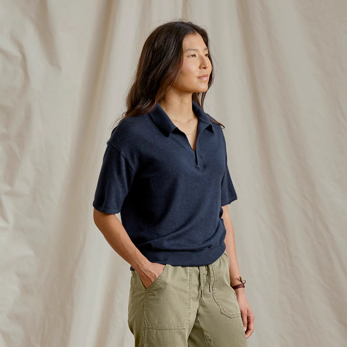 Featherweight Cashmere Polo Tee - Orvis Popular