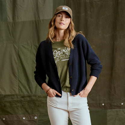 Ribbed Short Cardigan - Orvis Essential