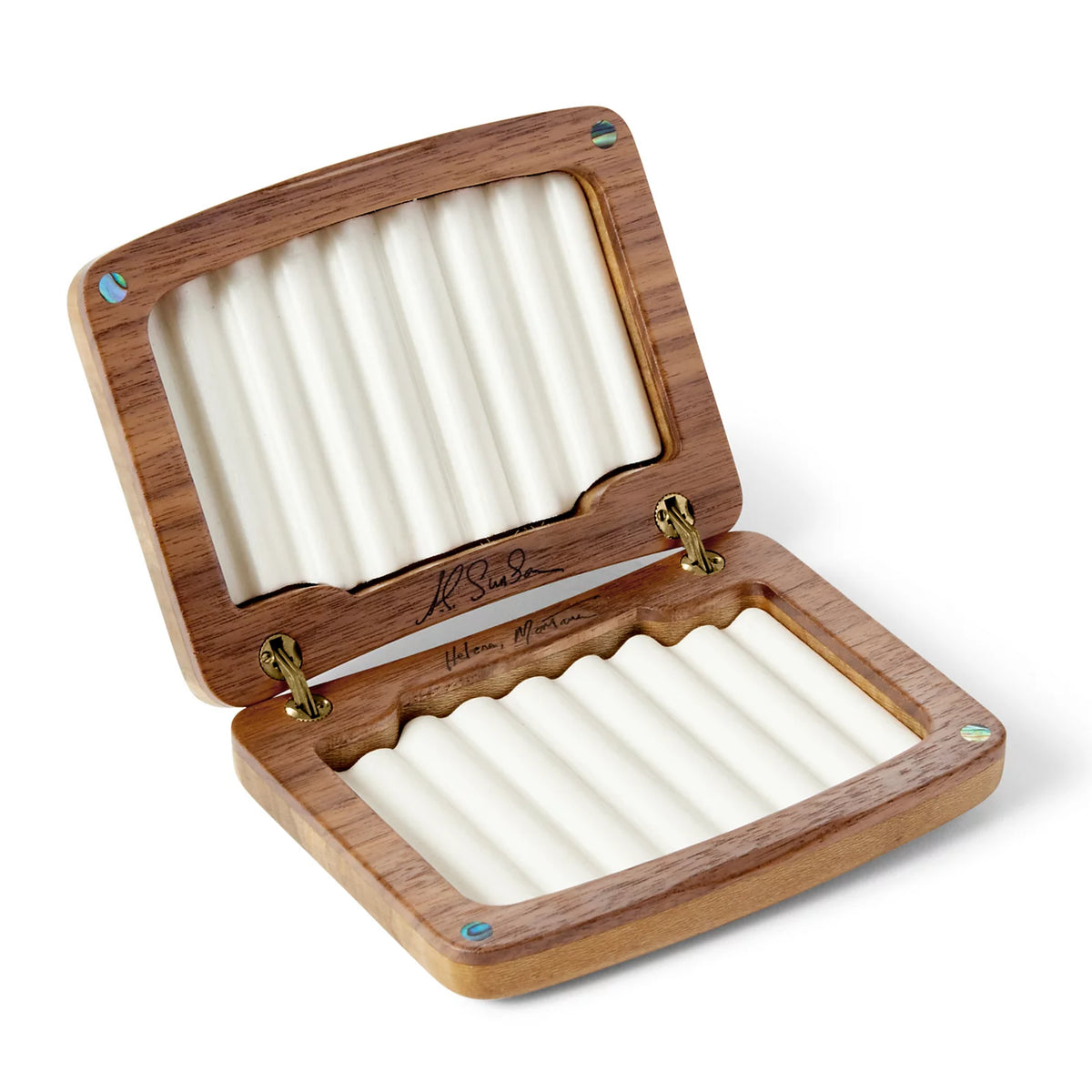 A.L. Swanson River Series Fly Boxes - Abalone Inlay - Orvis Exclusive