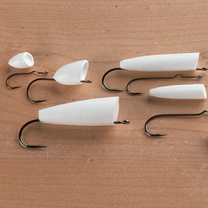 Popper Bodies with Hooks - Saltwater Popper Bodies with Size 2 and 2/0 Hooks - Orvis New