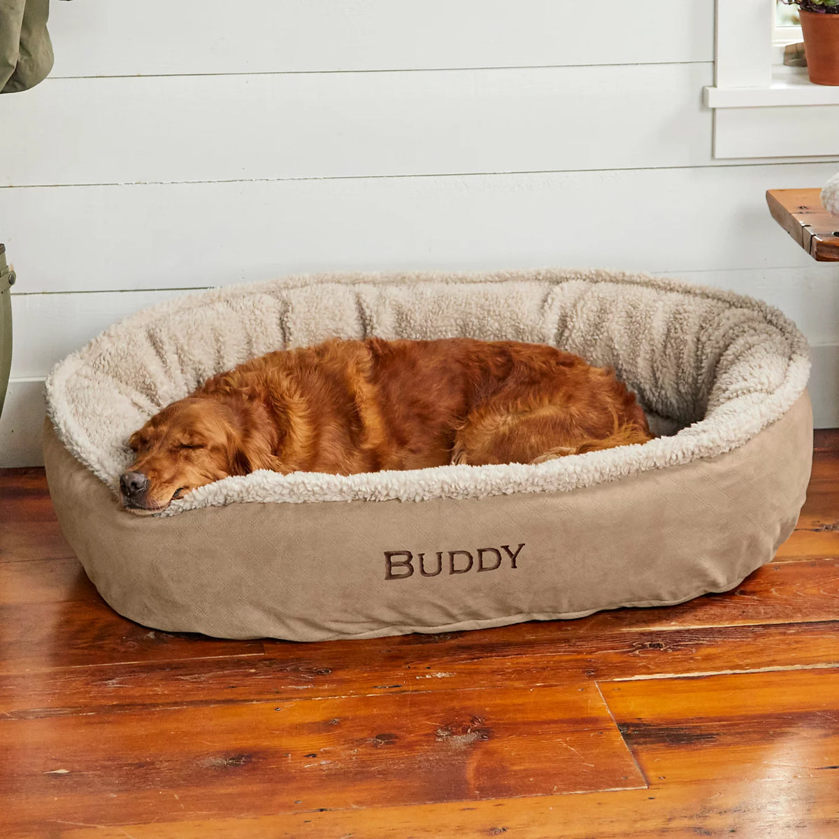 Orvis ComfortFill-Eco™ Wraparound Dog Bed with Fleece - Orvis New